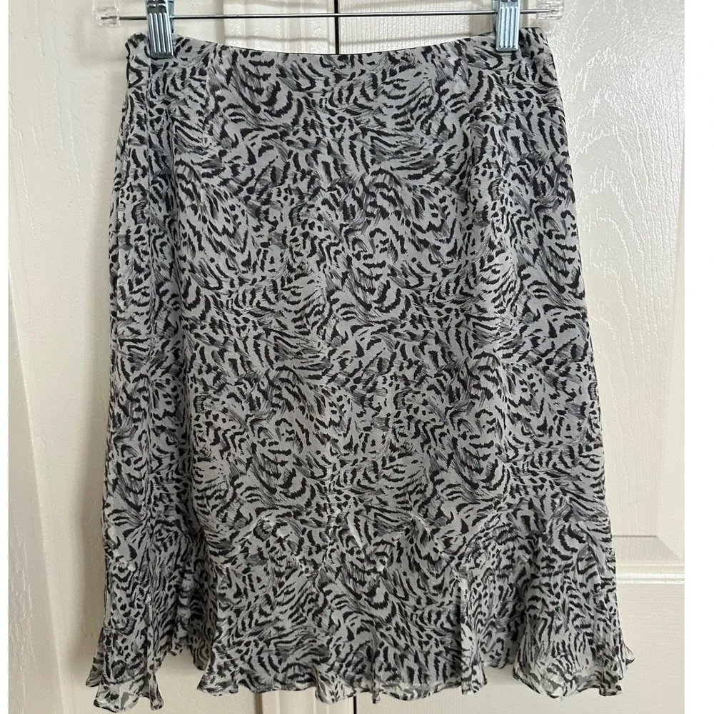 Vintage ESCADA Neiman Marcus 100% Silk Abstract Print Mini Skirt 34 XS